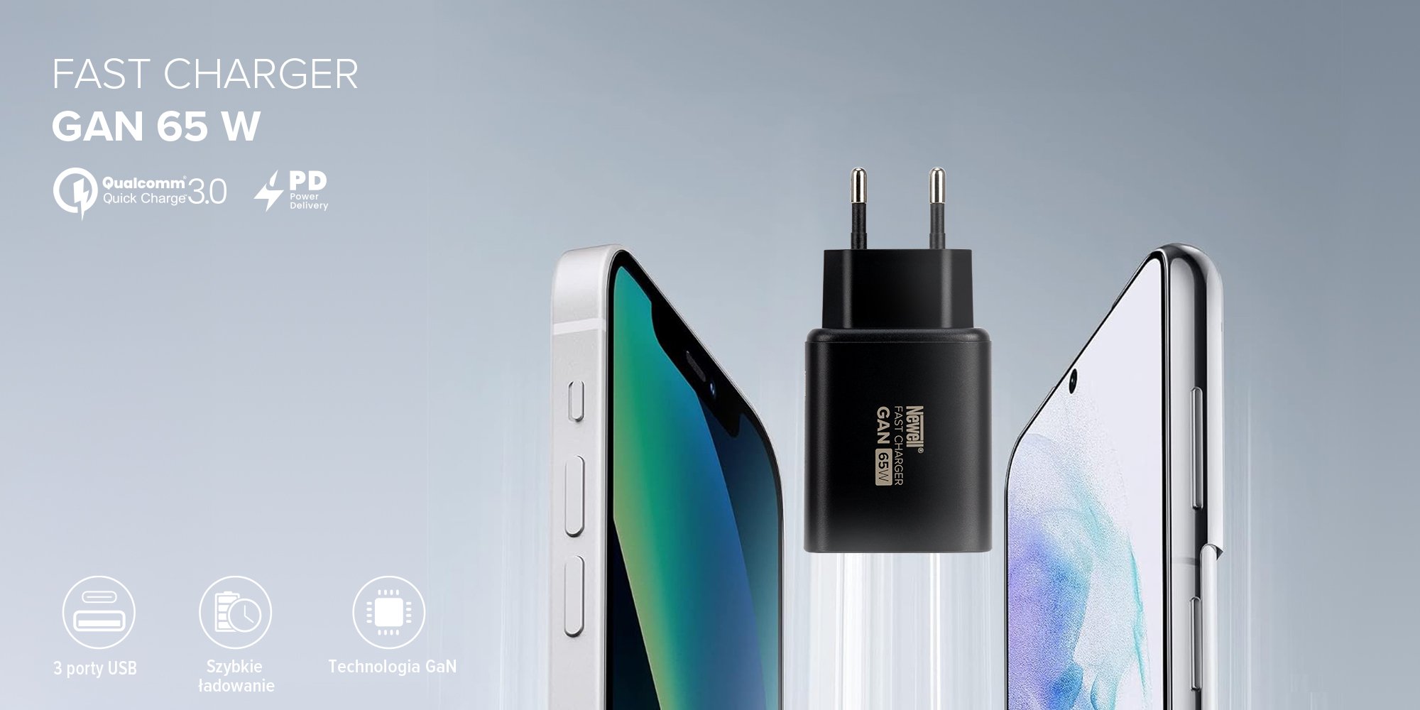 Ładowarka sieciowa Newell GaN 65 W - EU